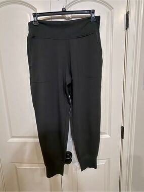 Athleta XL High-Waist dark green elm  Knit Jogger Pants